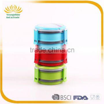 Silicone collapsible tiffin lunch box