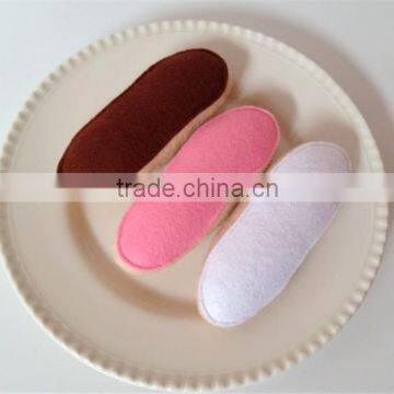 2017 Felt Pretend Play Food Iced Bun felt toy made in China