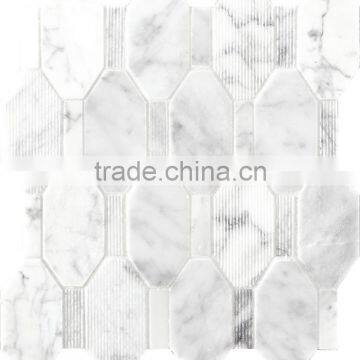 MM-CV325 Hot sale indoor design natural stone long octagonal marble mosaics