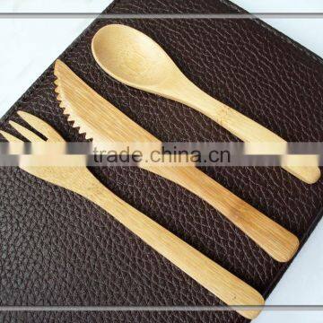Wood Dinnerware Bamboo Kitchenware Spoon Fork Knife for Hotel or Restaurant photo-5