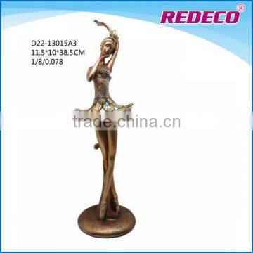 Resin figure dancing lady