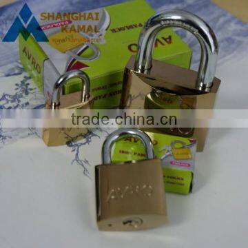 Pin tumbler brass color iron padlock