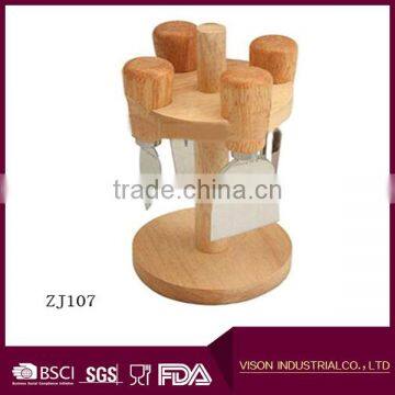 4 Pieces Set Cheese Knives With Wood Handle Steel Stainless Cheese Slicer Cheese Cutter photo-4