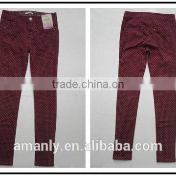 ladies skinny low rise pants