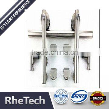 Satin Stainless Steel 304 Sliding Door Roller Track Wheel Floor Guide For Wooden Door