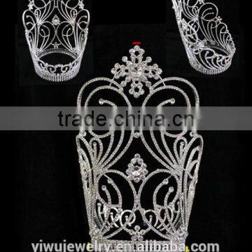 Sweet Rhinestone Large Adult Tiara And Crowns For Pageant H172-131