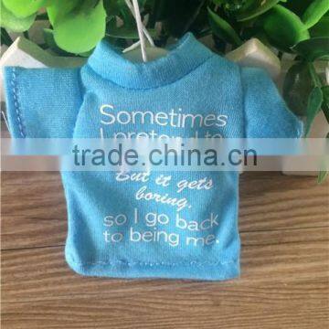 2015 blue color cotton uniform freshener with logo customized and scent customized