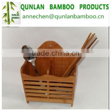 Bamboo stand tube for chopsticks spoon