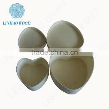 Poplar Wood Heart Shape Design Creative Box