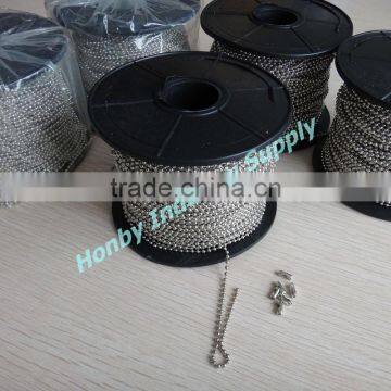 Spool Packing 2.4mm Shiny Silver Metal Ball Chain