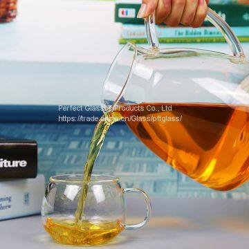 Wholesale Big Volume 1900ML Glass Bottle Crystal Glass Jug Glass Decanter With Memtal Cap for Kitchen Resturant & Hotel photo-2