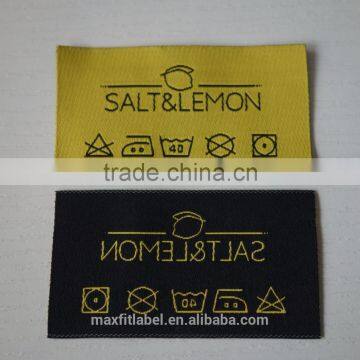 2017 Hjgh Quality Satin Damask Woven Labels for Clothing photo-5