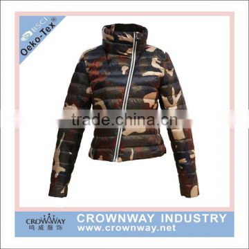 fashion design ladies printing outdoor waterproof down jacket made in China