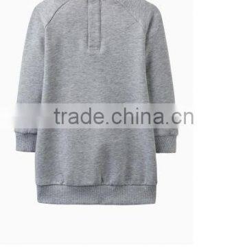 Latest Kids Clothes Wholesale China Baby Clothes 2017 Boutique Clothing Printed Long Sleeve Grey Cotton Latest Blouse Designs photo-2