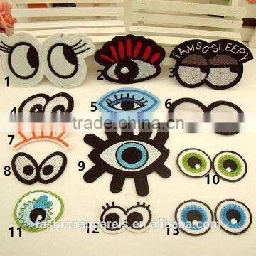 Custom High Quality Embroidered Eye Patch for Clothes Embroidery Patch Made in China Choose Size/color photo-2
