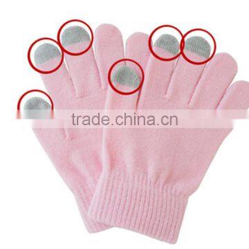 New Design Plain Color Unisex Touch Screen Cotton Knitting Gloves photo-3