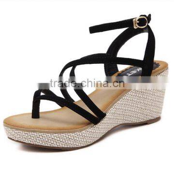 Zm50223b Women Sandals New Design Roman Fashion Wedge Ladies Shoes photo-3