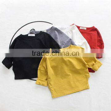 0-5 Years 2017 Wholesale Autumn Boys Shirts Cotton Full Sleeves Kids Girls Blouses