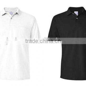 Promotional High Quality 100% Cotton Blank Short Sleeve Pure Color Polo Shirts With Pockets photo-4