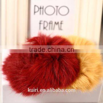 Real Rex Rabbit Fur Elastic Hair Bands Hair Bands Elastic Ties Ponytail Holder Hair Accessories for Women photo-2