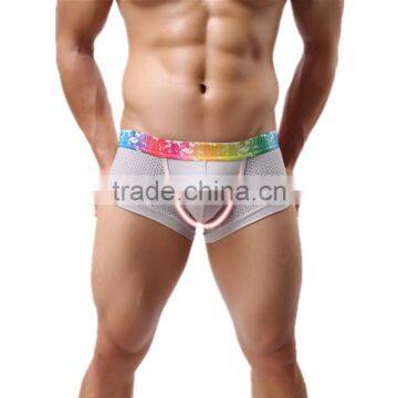 Best Selling Retail Mens Underwear Boxers With Breathable Holes Cueca Boxer Men Print Boxer Shorts photo-3