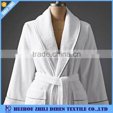 Hot Sale White 100% Cotton Terry Hotel Robe, Luxury Bath Robe photo-5