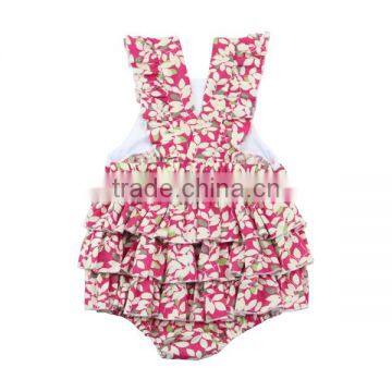 2017 New Styles Girls Bubble New Print Rainbow Stripe Ruffle Cute Baby Girls Kids Clothes Cheap Baby Romper photo-3