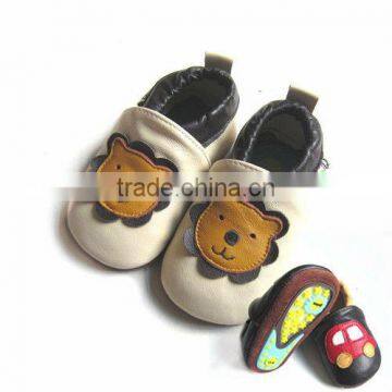 Happy lion rubber sole shoes genuine leather baby rubber shoes