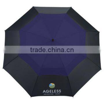 42" Color Pop Vented Windproof Umbrella - 42" Vented Pongee Canopy With Color Pop on Upper Canopy and Comes With Your Logo photo-5