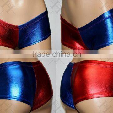 walson Halloween Cosplay Harley Quinn Shorts Suicide Squad Harlequin Shiny HOT Pants