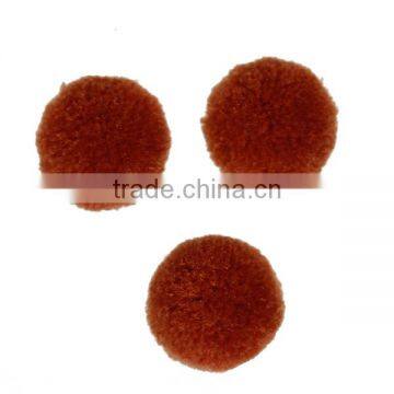 Cashmere Pom Pom Balls DIY Craft Decoration Brown Round 20mm Dia. photo-3