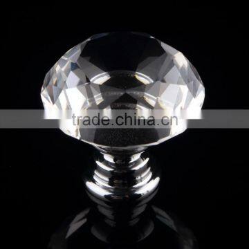 2016 Hot Sale 1pcs 30mm Diamond Crystal Glass Alloy Door Drawer Handle Cabinet Wardrobe Pull Glass Handle Knobs Free Shipping photo-4
