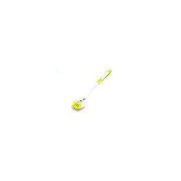 Kitchen Green Plastic Brush , White Fiber with Plastic Handle