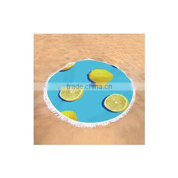 Custom Design Velour Organic Beach Print Towel Round With Tassels Luxury Style High Quality Best Price photo-5
