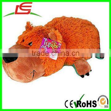 2 in 1 STUFFED TOY GRIZZLY BEAR TURN INTO ALLIGATOR photo-2