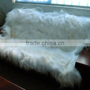 YR605 Genuine Home Textile Real Goat Fur Blanket Customized Sizes photo-3
