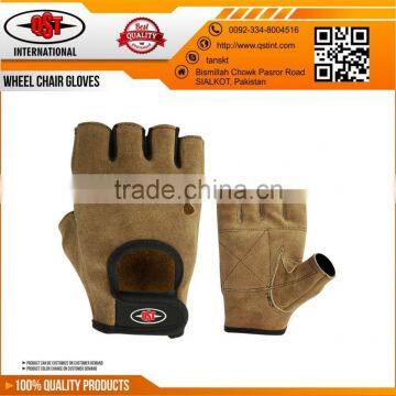 Super Grip Leather Wheel chair Gloves