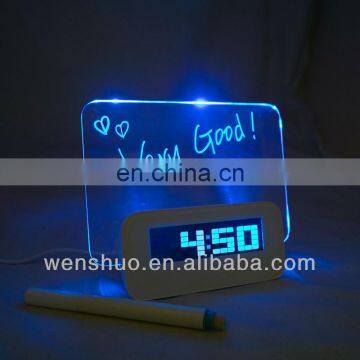 Electronic Alarm Clock Quiet Fluorescent Light Message Board Led Personalized Gift Alarm Clock