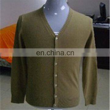 knitted men's v neck cashmere cardigan