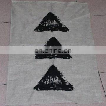 plain cotton linen kitchen tea towel with printing/stone washed for wholesale