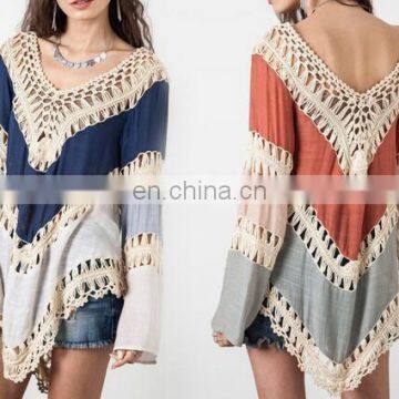 Summer Women Bathing Suit Sexy Lace Crochet Bikini Swimwear Cover Up Beach Dress