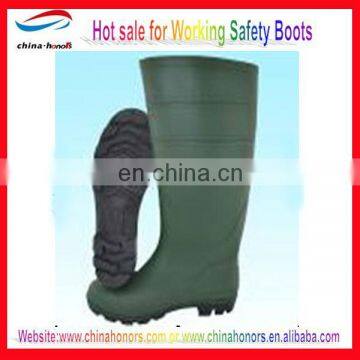 Matt pvc safety boot/cheap steel toe work boot