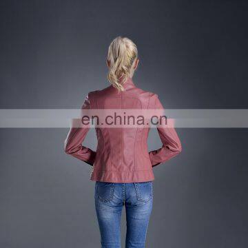 Latest Fashion Wholesale Cheap Women Fashion pu Leather Jacket photo-4