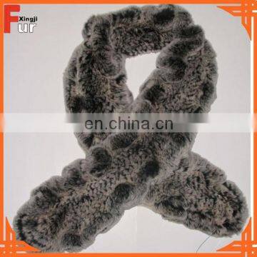 Knitted Rex Rabbit Scarf / Fur Scarf