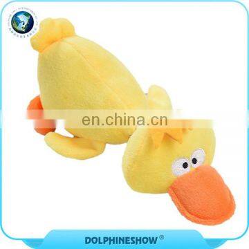 Training Puppy Pet Chew Toy Rope Squeaky Stuffed Soft Plush Yellow Duck Dog Toy