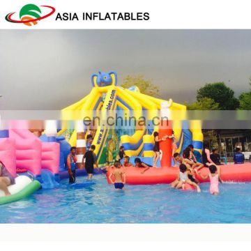 Funny And Commercial Swimming Pool With Elephant Slide Water Park Equipment