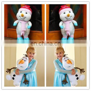 New arrival!!!HI CE cutomized snowman plush toy for kids,kids gift stuffed doll with funny face