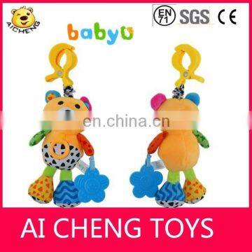 customize cute bear baby rattle hanging plush toys