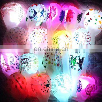 led balloon led light balloon size 12 inch 3.2g with flashing light decorate party