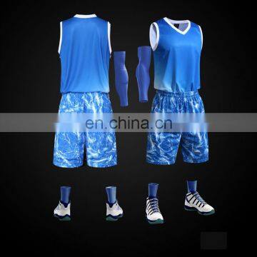 2016 Latest Design Men Sublimation Basketball Jersey Sets 100% Polyester photo-2